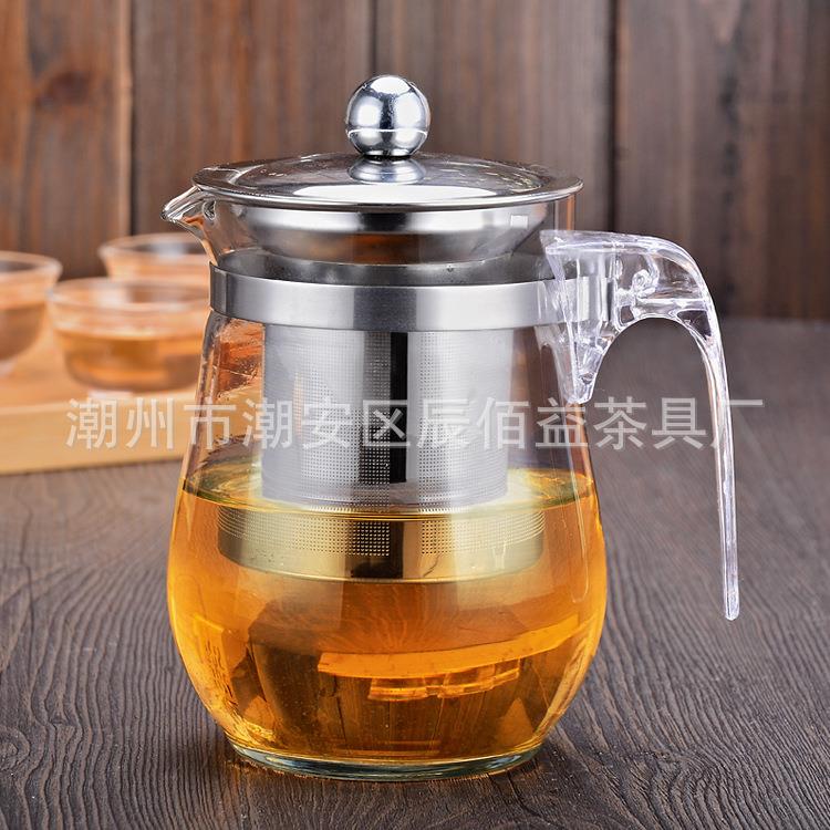 304过滤网泡茶壶耐热玻璃茶杯便携茶水分离办公室玻璃飘逸杯