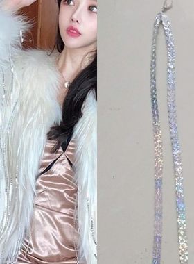 中长款挂饰吊坠演出服彩色亮片