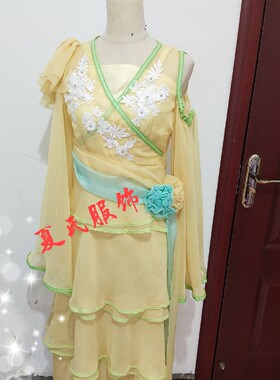 精品刁蛮公主司徒静同款类似黄色古装cos服装仙女可定20天内发货