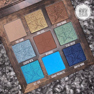 Jeffree Star新Star Ranch九色眼影盘牧场蓝色大地色系手持化妆镜
