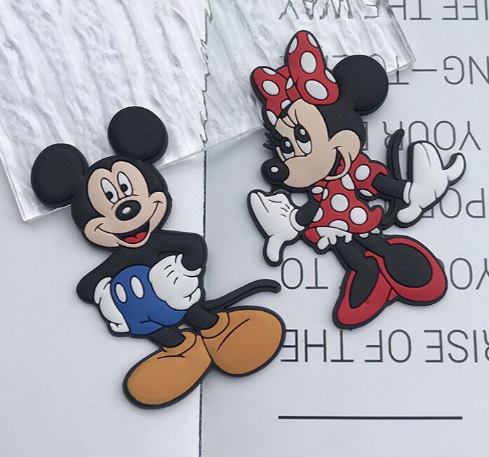 卡通跳舞男女情侣米奇老鼠pvc软胶贴片手机壳美容冰箱贴配件装饰