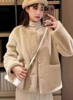 【甜甜圈粉丝专享】气质皮毛一体毛毛外套25121804