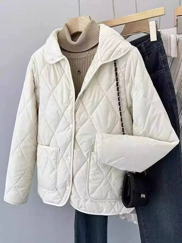 【甜甜圈粉丝专享】翻领简约百搭棉衣外套25110903,女装/女士精品,汉服连衣裙,淘宝优惠券,粉丝福利购,淘宝优惠卷