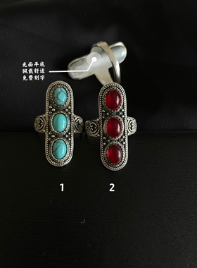 纯银原创风活口蒙族大戒指