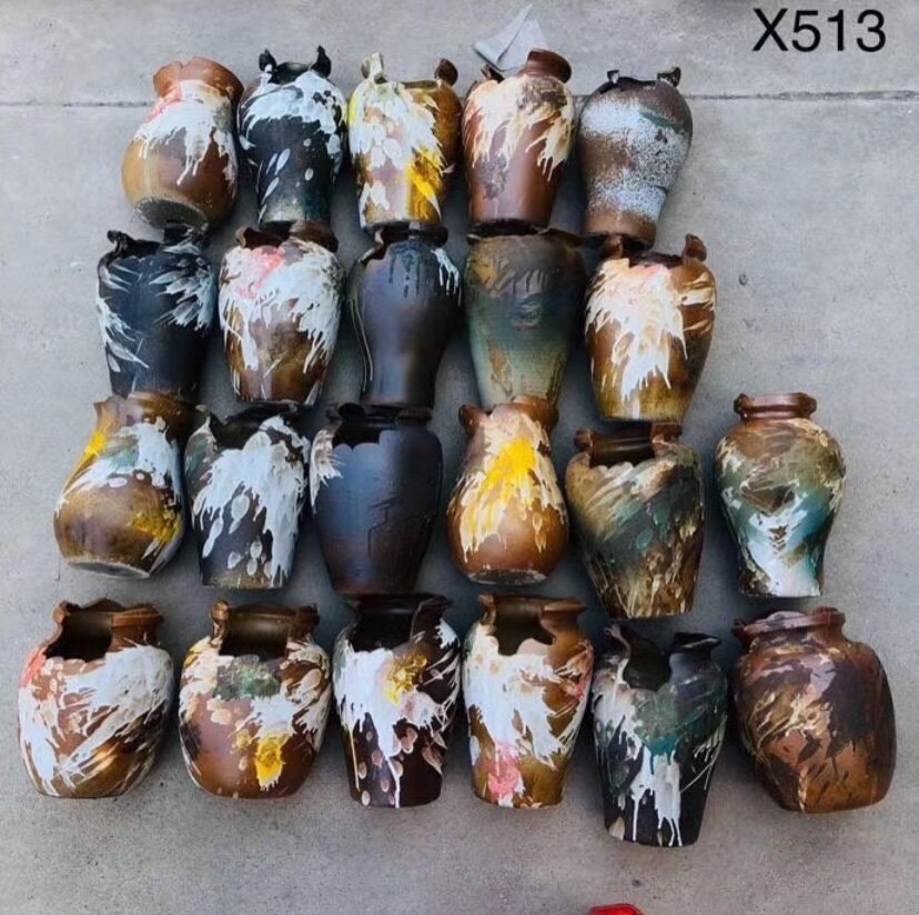 景德镇泼口法师紫乐泼墨老桩花盆吸水透气造型独特一物一拍按图选