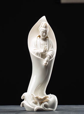 观世音菩萨佛像客厅供奉德化白瓷