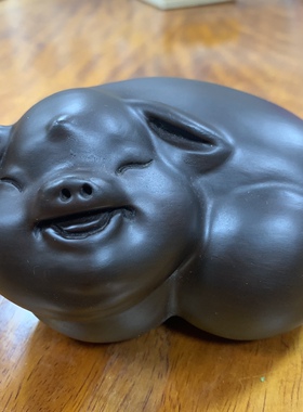 非洲黑檀木小猪可爱风属相工艺品