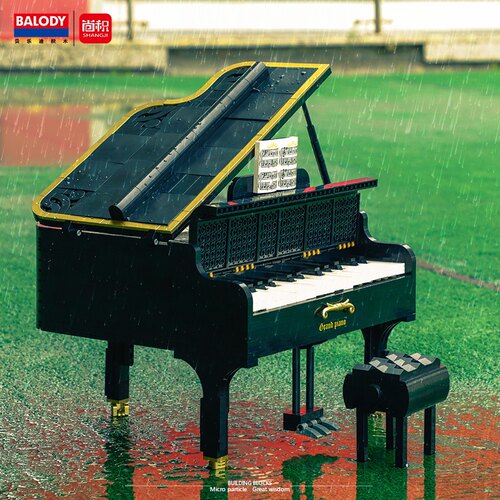 音乐梦想摆件模型小颗粒积木玩具