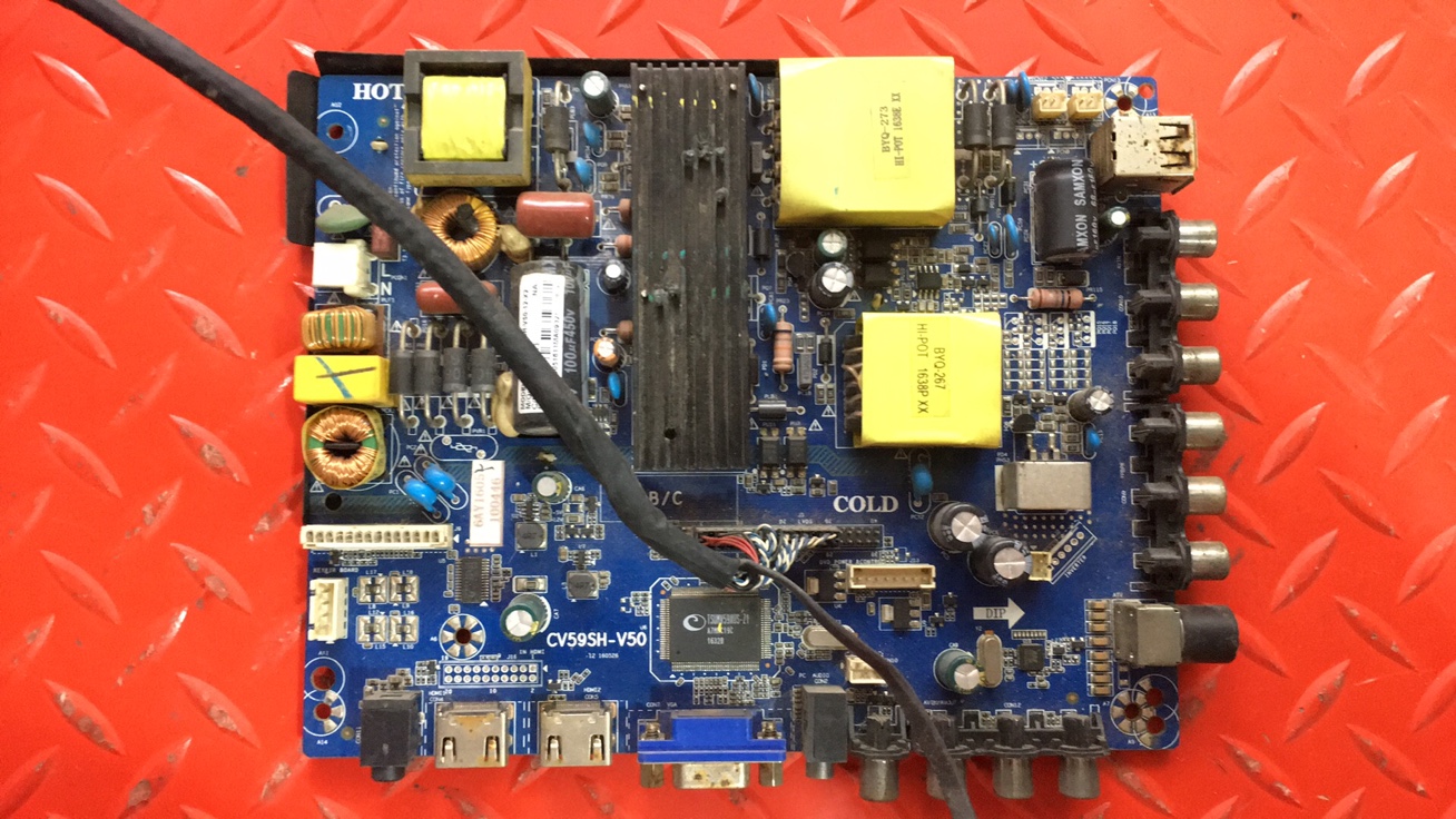 杂牌液晶电视主板CV59SH-V50 电压60-100V/360MA 现货测好发货