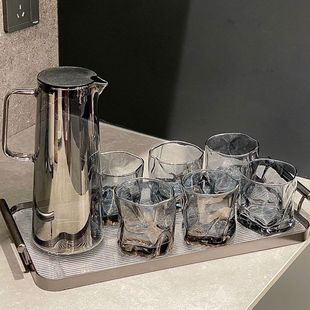 北欧水具套装 家用客厅玻璃喝水杯子家庭茶杯茶具杯具待客用高级感