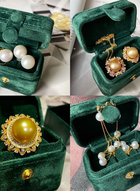 天然金珠吊坠戒指饰品盒