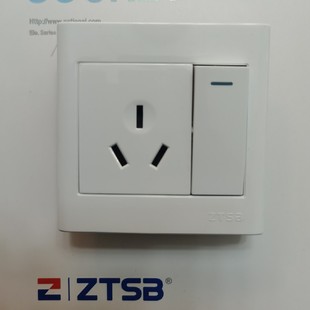 ZTSB正通松本开关插座 86型16A一开带16A三孔空调插座