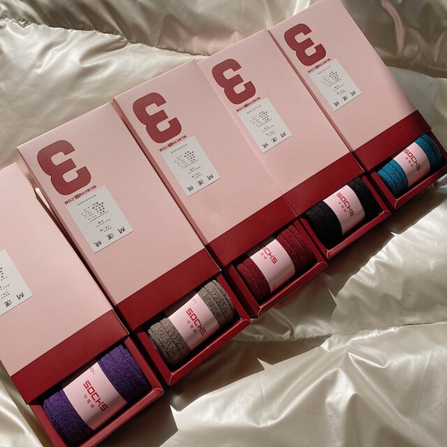 年终促销美联美创开运羊绒袜冬天女中筒长袜加厚棉袜保暖