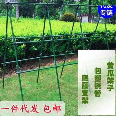 藤爬支架丝瓜豆角百香果苦瓜葡萄 黄瓜架子菜园 庭院家用架网包塑