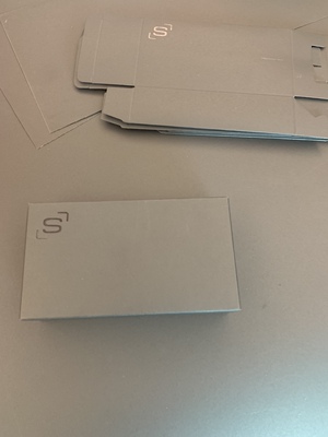 特种纸黑卡纸盒250g烫金80×40×145mm手套包装盒立体礼品盒定制