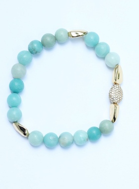 串珠亮钻绿色欧美风饰品手链