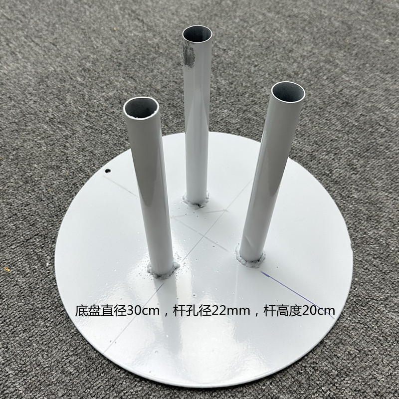 婚庆铁艺钢板底座l纸花艺圆形底盘婚礼花杆路引造型铝塑管PVC管