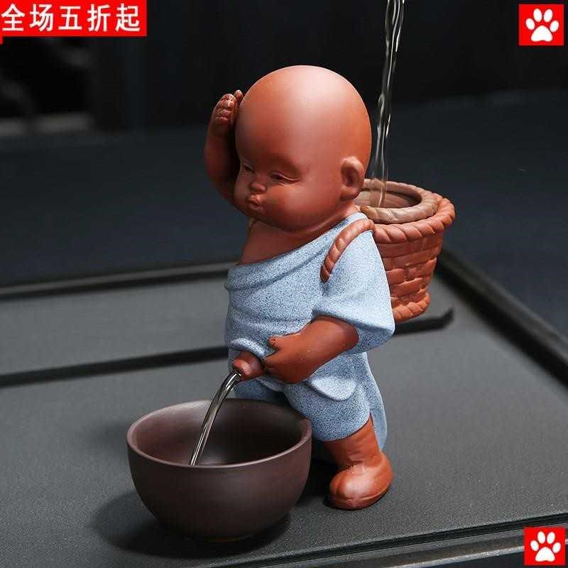 .撒尿茶童紫砂茶宠泡茶童子尿茶壶小孩尿尿茶具小人尿童小和尚摆