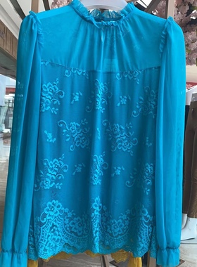 专柜撤柜.丽维纯蕾丝性感小衫！大甩卖了！丽维 新品14332 4342