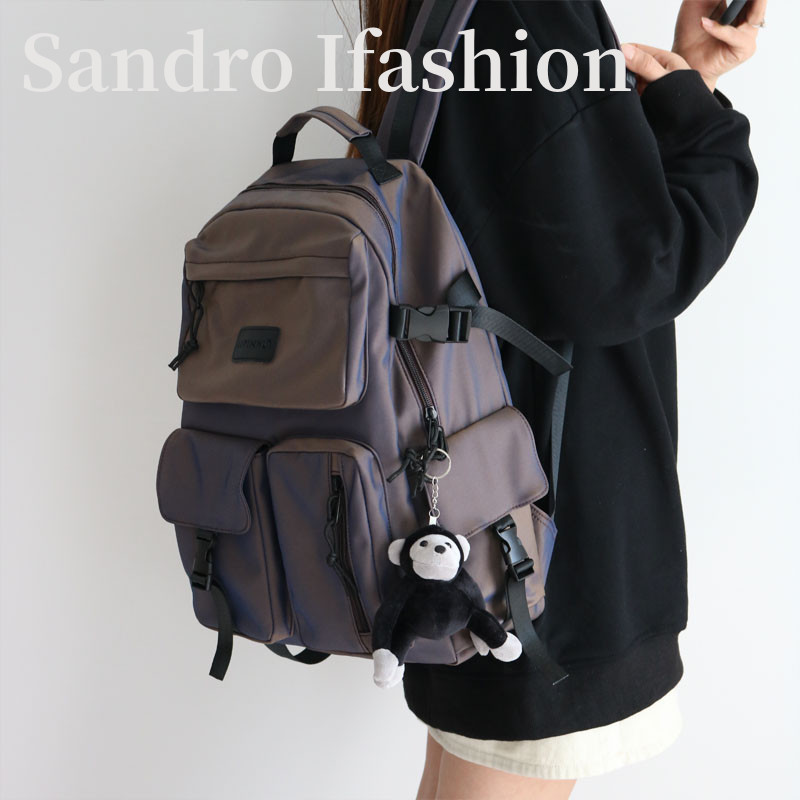 法国Sandro Ifashion 爆款双肩包男书包中学生初中生时尚背包女包