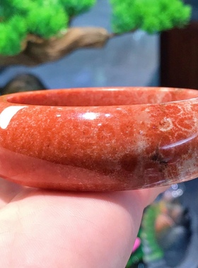 一博珊福精品天然珊瑚玉牛血红手镯女