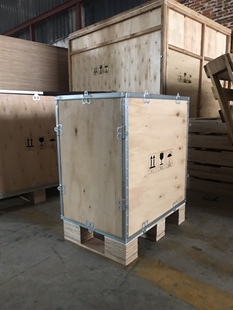 进叉出口钢带包边免熏蒸胶合板夹板箱 工厂加工定制木箱可拆卸式