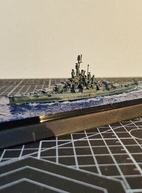 NEPTUN1/1250美国内华达号战列舰全合金成品战舰舰船模型带水景