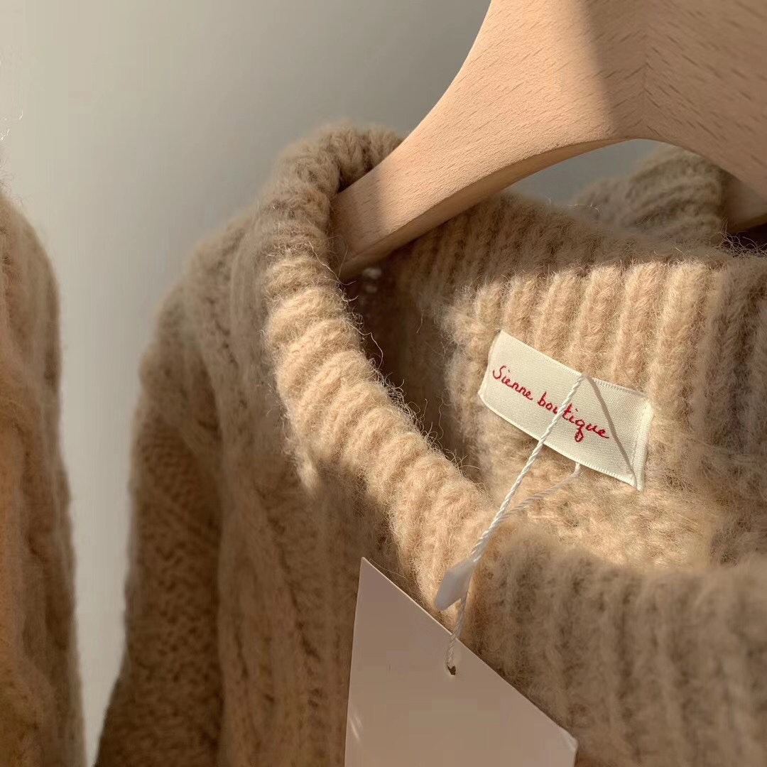 经典grandpa麻花秋款套头毛衣