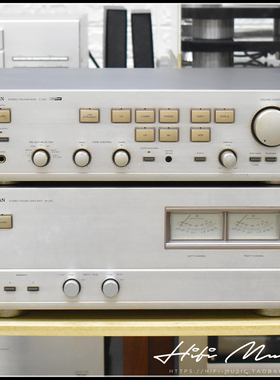 二手原装日本进口 LUXMAN/力士 C383+M375 发烧经典前后级 双表头