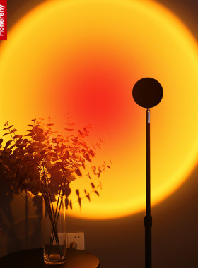 日落灯氛围夕阳拍照摄影网红卧室