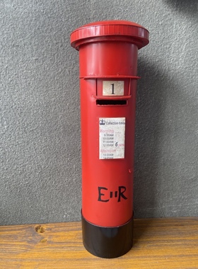 复古怀旧铁皮英伦风格邮筒摆件伦敦红色装饰品咖啡店甜品店摆件