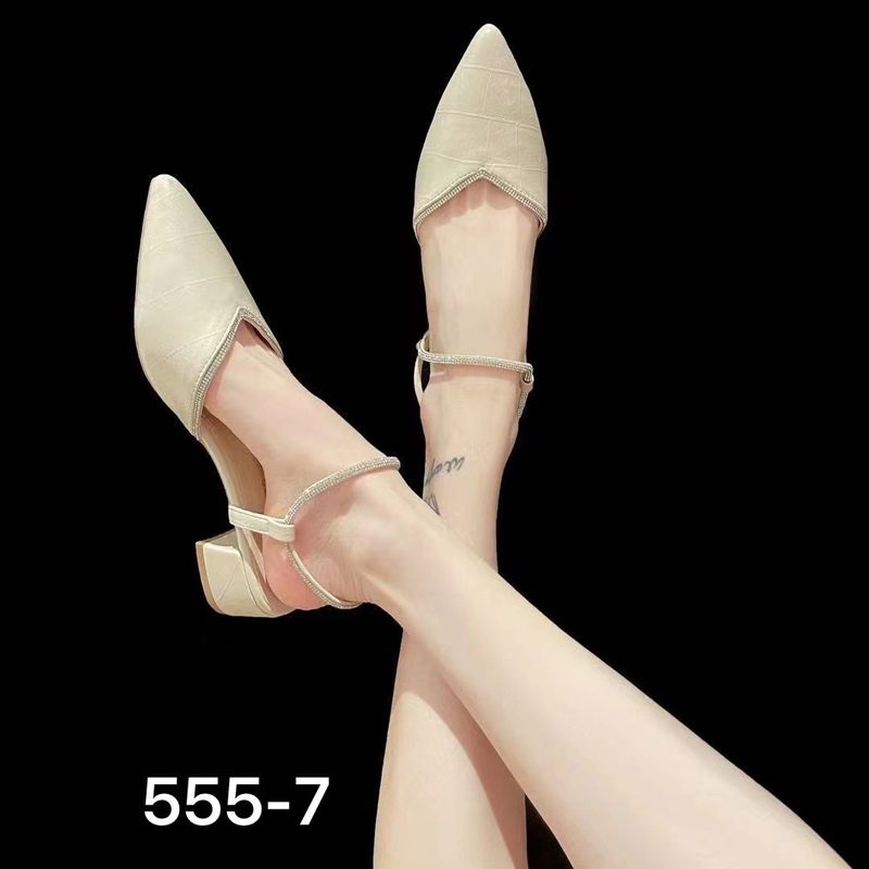 Women's summer flat bottom thick heel lacquer fairy wind net red diamond one line Roman fashion shoes