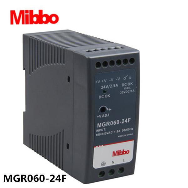 Mibbo米博开关电源MGR060-24F 020 040W 220v变压DC直流5 24V导轨