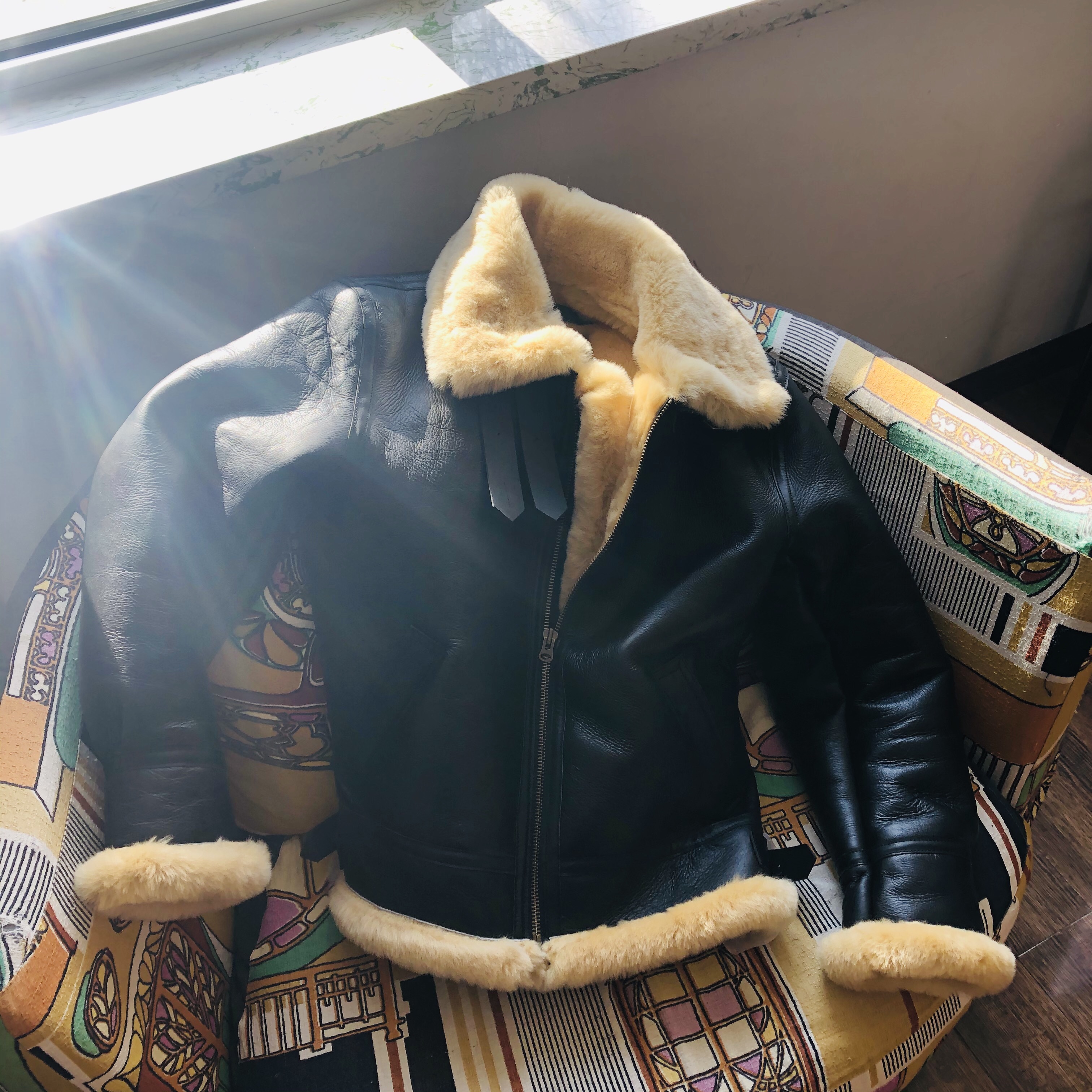 飞行服澳洲加长极寒定制皮夹克