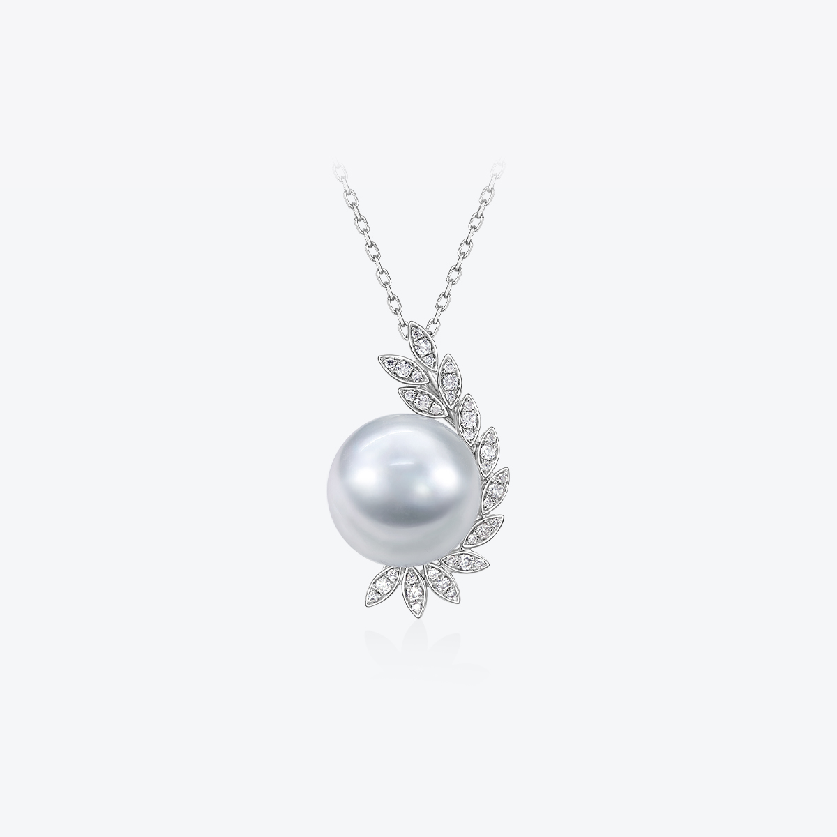 MEluxe美奈18K金南洋澳白珍珠吊坠大直径珍珠项链母亲节礼物