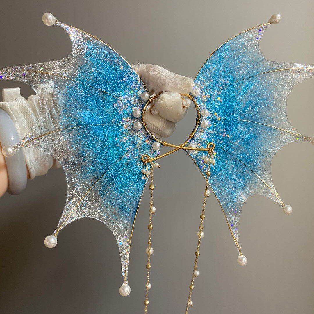 鲛人耳人鱼耳渐变鲛人耳朵头饰仙气精灵发饰品美人鱼道具写真影楼