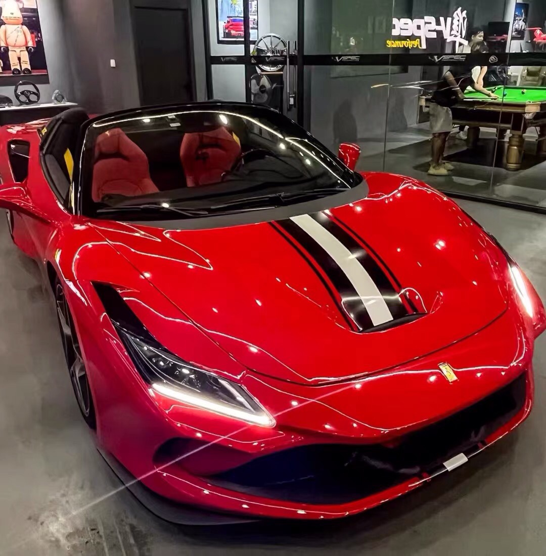 法拉利f8spider汽车引擎盖贴纸