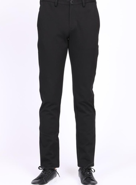 37秋冬新款男士商务休闲黑色中腰修身小脚弹力休闲裤Q78XK0011