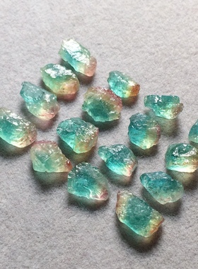 diy碧玺原石镶嵌随形足金手链