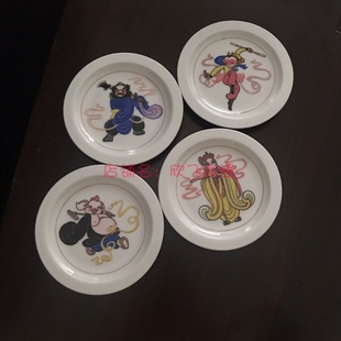 醴陵瓷器群力双凤底标90年代西游记挂盘WE直径约14cm釉下五彩陶瓷