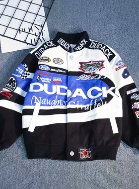 dudack洋气新款韩版夹克男女上衣童装秋冬加厚机车外套宝宝棒球服