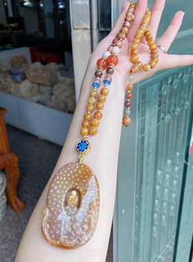 天然珊瑚玉独家吊坠项链