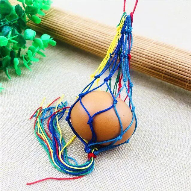 五彩绳手工编织端午节彩色蛋袋小礼品儿童鸡鸭蛋网兜成品武汉同城