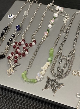 City astronaut/yk2千禧风亚文化金属项链/vintage项链/小众原创