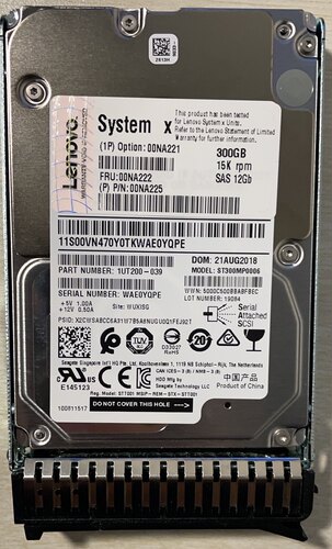 Lenovo/联想 IBM 300G 00NA221 00NA222 ST300MP0006 15K12G硬盘