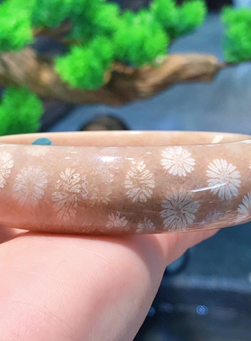 一博珊福精品天然珊瑚玉老料立体花手镯女