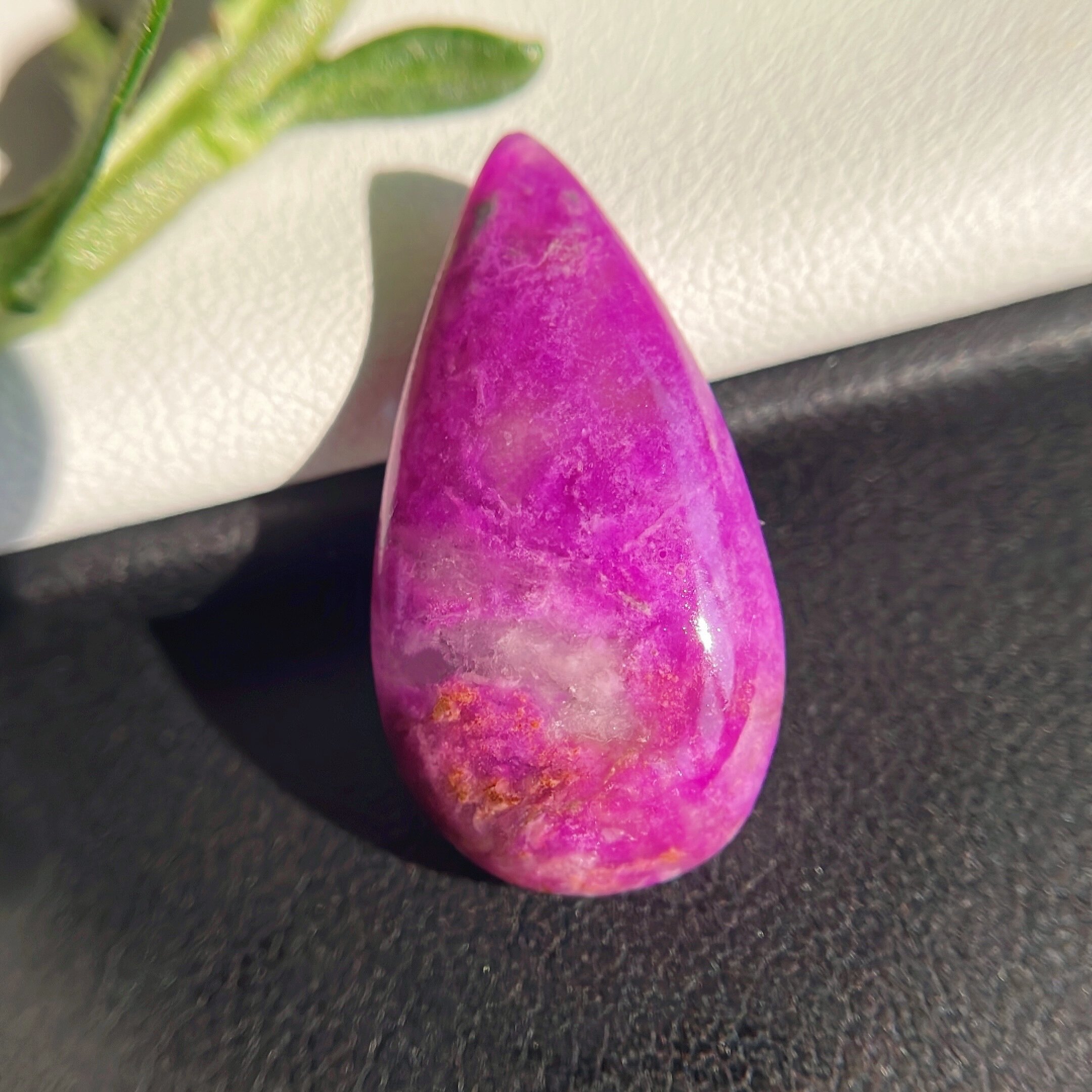 「玺玲珑」果酱红樱花舒俱来奶昔吊坠 紫桃红裸石项链证书天然