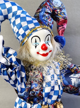 小丑陶瓷摆放美式客厅礼物纪念品