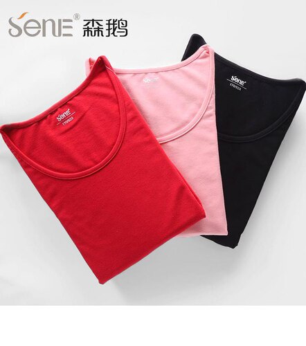 绵柔莱卡棉森鹅打底保暖内衣女士
