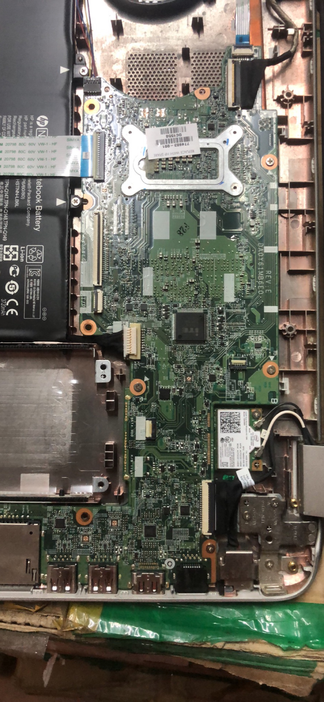 hp tpn-q146主板 15-u111dx 主板，da0y61mb6e0，i7